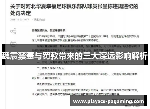 魏震禁赛与罚款带来的三大深远影响解析